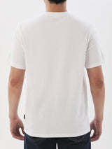 เสื้อยืดแขนสั้นผู้ชาย ทรงตรง สีขาว