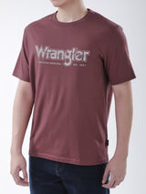 เสื้อยืดแขนสั้นผู้ชาย ทรงตรง สีแดง