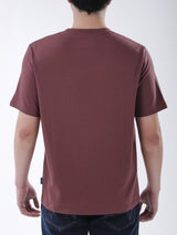 เสื้อยืดแขนสั้นผู้ชาย ทรงตรง สีแดง