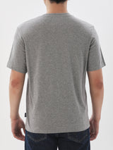 เสื้อยืดแขนสั้นผู้ชาย ทรงตรง สีเทา