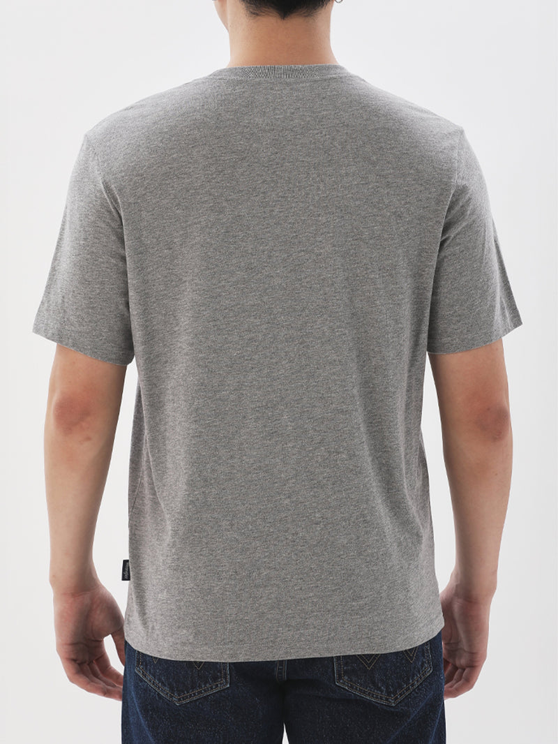 เสื้อยืดแขนสั้นผู้ชาย ทรงตรง สีเทา