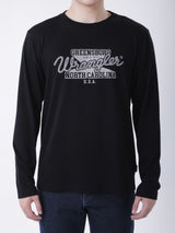 เสื้อยืดแขนยาวผู้ชาย ทรงตรง สีดำ