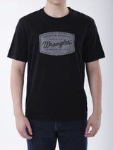 เสื้อยืดแขนสั้นผู้ชาย ทรงตรง สีดำ