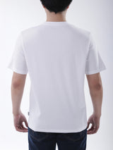 เสื้อยืดแขนสั้นผู้ชาย ทรงตรง สีขาว