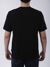 เสื้อยืดแขนสั้นผู้ชาย ทรงตรง สีดำ