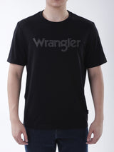 เสื้อยืดแขนสั้นผู้ชาย ทรงตรง สีดำ