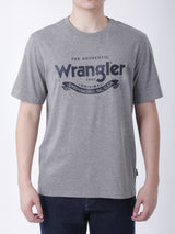 เสื้อยืดแขนสั้นผู้ชาย ทรงตรง สีเทา