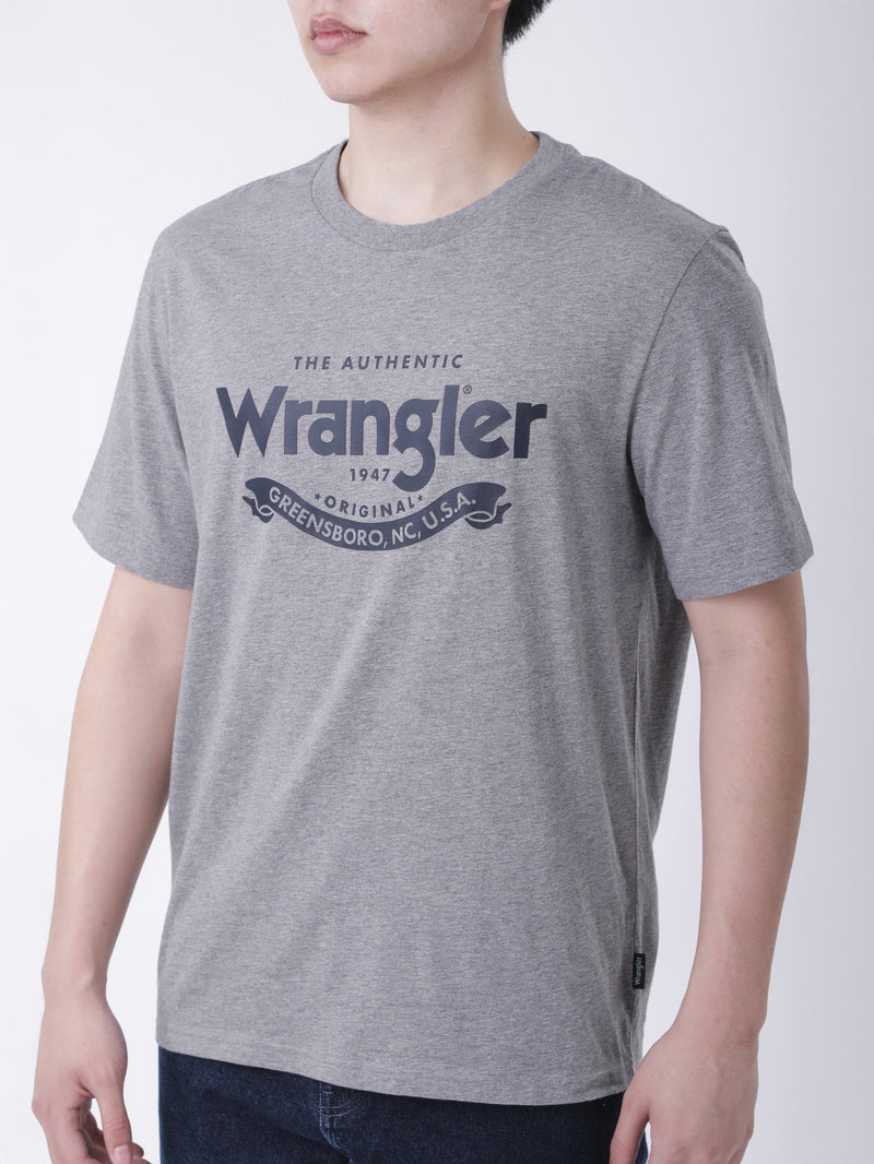 เสื้อยืดแขนสั้นผู้ชาย ทรงตรง สีเทา