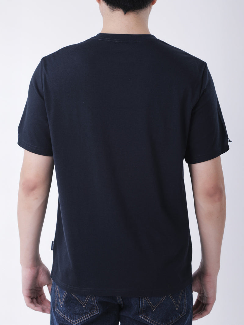 เสื้อยืดแขนสั้นผู้ชาย ทรงตรง สีกรมท่า