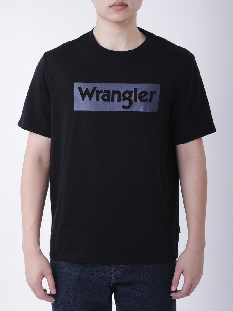 เสื้อยืดแขนสั้นผู้ชาย ทรงตรง สีดำ