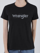 REGULAR FIT WOMEN'S SHORT SLEEVE T-SHIRT BLACK