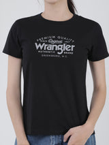 REGULAR FIT WOMEN'S SHORT SLEEVE T-SHIRT BLACK