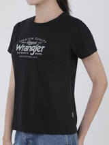 REGULAR FIT WOMEN'S SHORT SLEEVE T-SHIRT BLACK