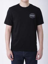 เสื้อยืดแขนสั้นผู้ชาย ทรงตรง สีดำ