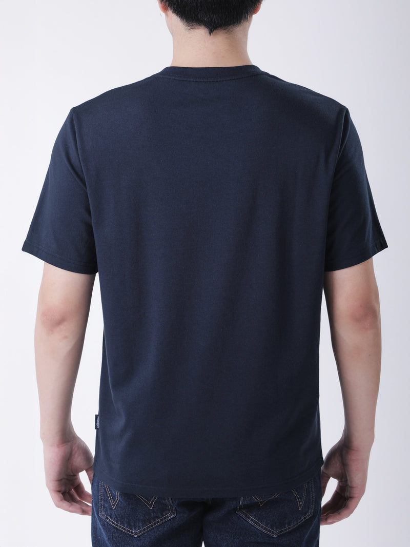 เสื้อยืดแขนสั้นผู้ชาย ทรงตรง สีกรมท่า