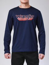 REGULAR FIT MEN'S LONG SLEEVE T-SHIRT NAVY