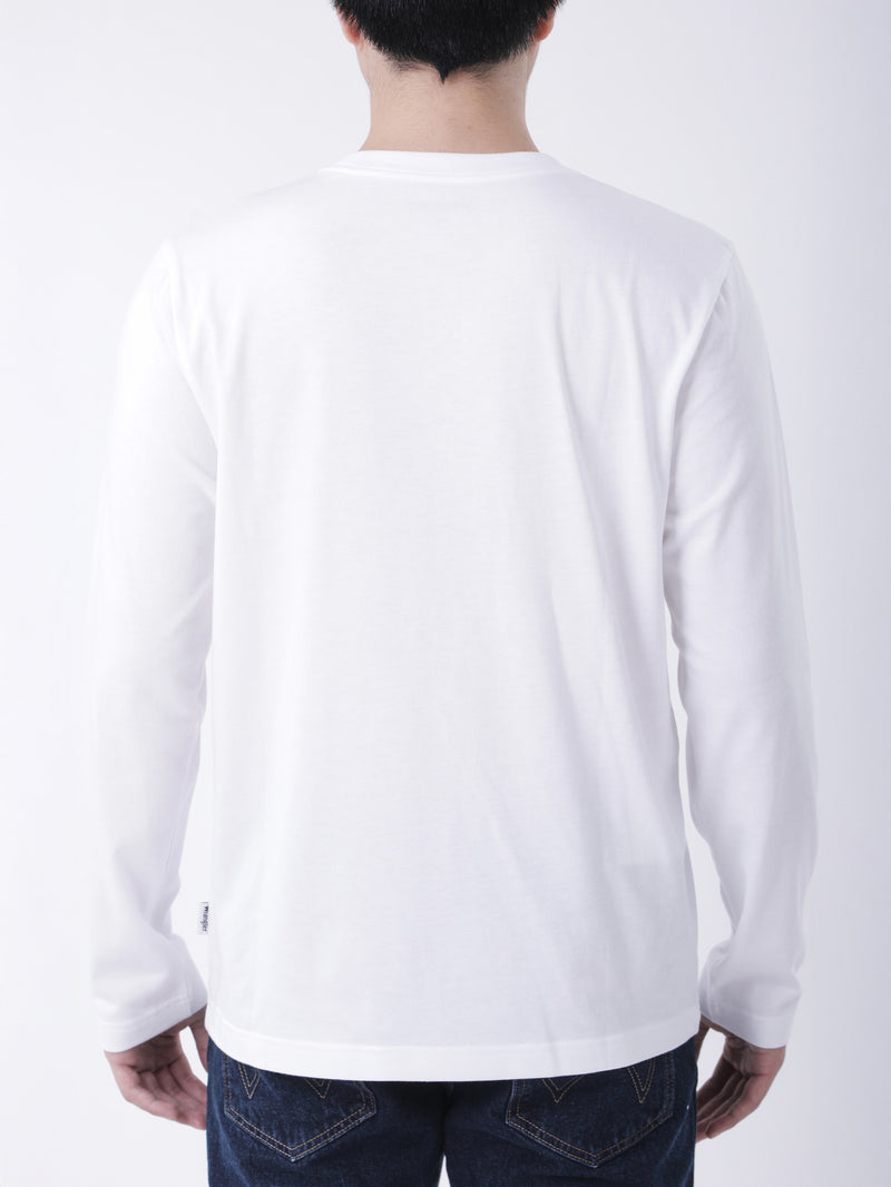 REGULAR FIT MEN'S LONG SLEEVE T-SHIRT WHITE