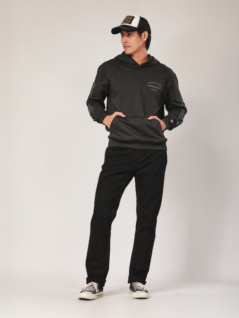 เสื้อฮู้ดดี้ผู้ชาย คอลเลคชั่น BIKER LOOK ทรงตรง สีเทา