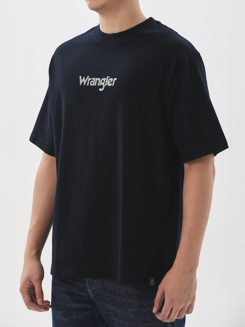 เสื้อยืดแขนสั้นผู้ชาย RELAXED FIT สีกรมท่า