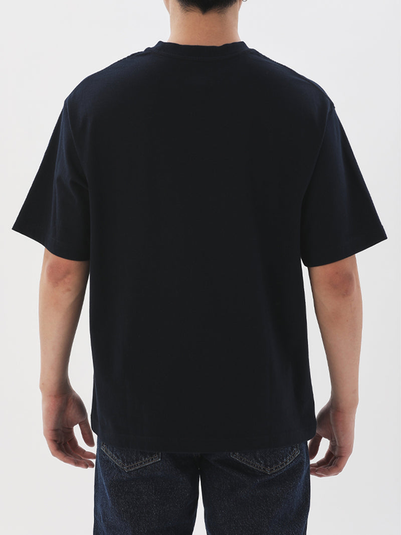 เสื้อยืดแขนสั้นผู้ชาย RELAXED FIT สีกรมท่า