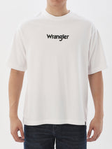 เสื้อยืดแขนสั้นผู้ชาย RELAXED FIT สีขาว