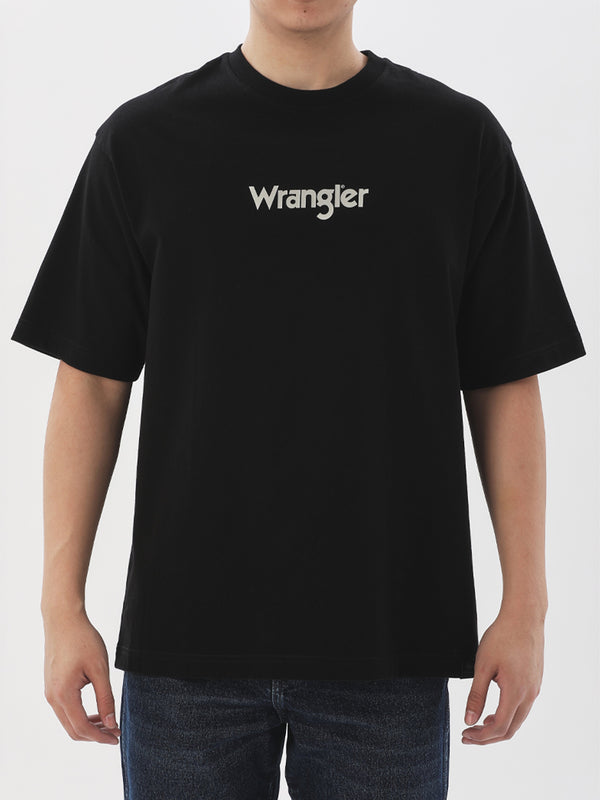 เสื้อยืดแขนสั้นผู้ชาย RELAXED FIT สีดำ