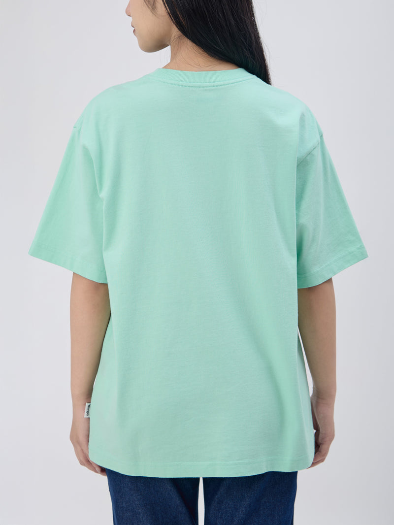 เสื้อยืดแขนสั้นผู้หญิง คอลเลคชั่น EVERYDAY RELAXED FIT สีเขียว