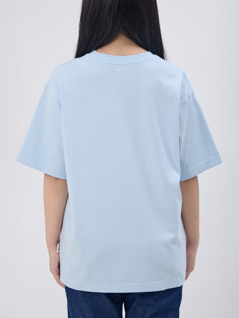 เสื้อยืดแขนสั้นผู้หญิง คอลเลคชั่น EVERYDAY RELAXED FIT สีฟ้า