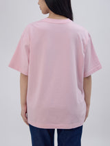 เสื้อยืดแขนสั้นผู้หญิง คอลเลคชั่น EVERYDAY RELAXED FIT สีชมพู