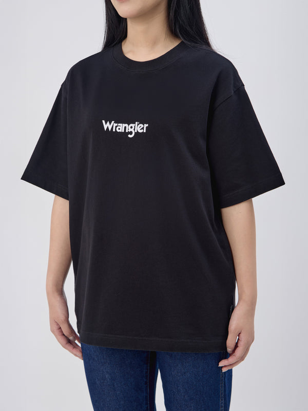 เสื้อยืดแขนสั้นผู้หญิง คอลเลคชั่น EVERYDAY RELAXED FIT สีดำ