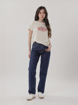 กางเกงยีนส์ผู้หญิง คอลเลคชั่น EVERYDAY WITH WRANGLER MOM FIT เอวสูง ทรงตรง สียีนส์เข้ม
