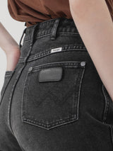 กางเกงยีนส์ผู้หญิง คอลเลคชั่น EVERYDAY WITH WRANGLER FLARE FIT เอวสูง ทรงขาม้ากว้าง สีดำ