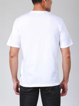 เสื้อยืดแขนสั้นผู้ชาย ทรงตรง สีขาว