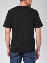 เสื้อยืดแขนสั้นผู้ชาย ทรงตรง สีดำ