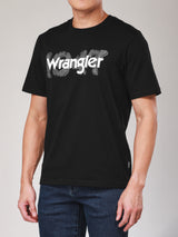 เสื้อยืดแขนสั้นผู้ชาย ทรงตรง สีดำ