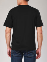 เสื้อยืดแขนสั้นผู้ชาย ทรงตรง สีดำ