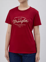 REGULAR FIT WOMEN'S SHORT SLEEVE T-SHIRT RED