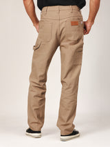 กางเกงขายาวผู้ชาย คอลเลคชั่น BIKER LOOK CAPENTER FIT เอวกลาง ทรงกระบอก สีเบจ