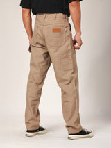 กางเกงขายาวผู้ชาย คอลเลคชั่น BIKER LOOK CAPENTER FIT เอวกลาง ทรงกระบอก สีเบจ
