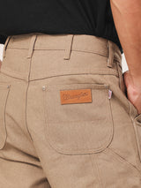 กางเกงขายาวผู้ชาย คอลเลคชั่น BIKER LOOK CAPENTER FIT เอวกลาง ทรงกระบอก สีเบจ