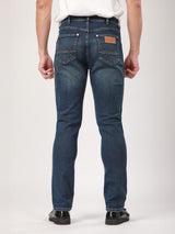 กางเกงยีนส์ผู้ชาย คอลเลคชั่น BIKER LOOK LARSTON FIT เอวต่ำ ทรงเข้ารูป สียีนส์กลาง