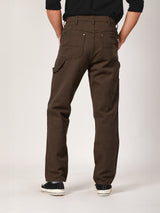 กางเกงขายาวผู้ชาย คอลเลคชั่น BIKER LOOK DOUBLE KNEE WORKWEAR เอวกลาง ทรงตรง สีน้ำตาล