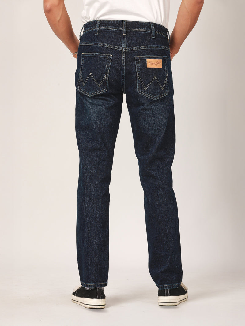 กางเกงยีนส์ผู้ชาย คอลเลคชั่น BIKER LOOK TEXAS TAPER FIT เอวกลาง ทรงตรง สียีนส์กลาง