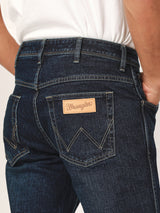 กางเกงยีนส์ผู้ชาย คอลเลคชั่น BIKER LOOK TEXAS TAPER FIT เอวกลาง ทรงตรง สียีนส์กลาง