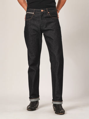 กางเกงยีนส์ผู้ชาย คอลเลคชั่น BIKER LOOK MWZ FIT เอวกลาง ทรงตรง สียีนส์ผ้าดิบ