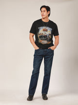 TEXAS SLIM FIT BIKER LOOK COLLECTION MID RISE SLIM MEN'S JEANS MID INDIGO