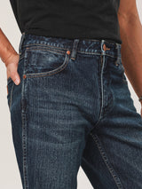 กางเกงยีนส์ผู้ชาย คอลเลคชั่น BIKER LOOK MWZ FIT เอวกลาง ทรงตรง สียีนส์กลาง