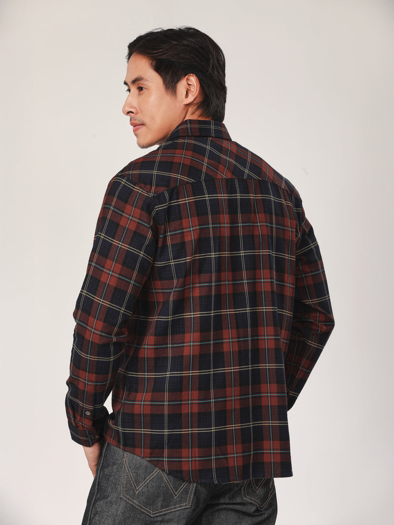 REGULAR FIT MEN'S LONG SLEEVE SHIRT RED