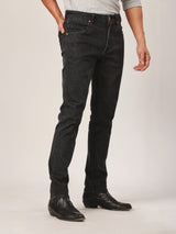 LARSTON FIT BIKER LOOK COLLECTION LOW RISE SLIM MEN'S JEANS DARK GREY