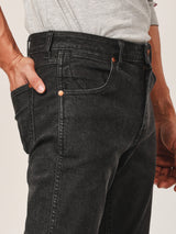 LARSTON FIT BIKER LOOK COLLECTION LOW RISE SLIM MEN'S JEANS DARK GREY